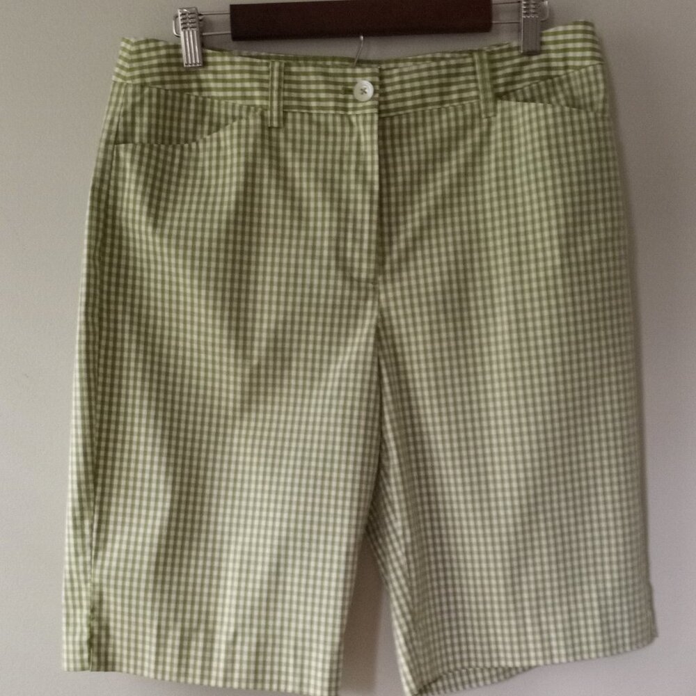 'JONES OF NEW YORK' Gingham Bermuda Short Size 12 EUC